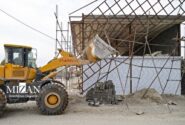 قلع و قمع ۱۱ مورد دیوارکشی غیر مجاز در شهرستان جویبار 