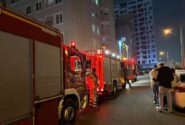 نجات ۲۰ نفر از حادثه آتش‌سوزی شهرک راه‌آهن تهران