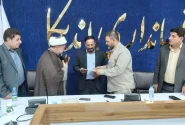 مراسم تودیع و معارفه رئیس دفتر ارتباطات مردمی نماینده مجلس در شهرستان اندیکا برگزار شد